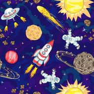 hand drawn space seamless pattern kids background N6