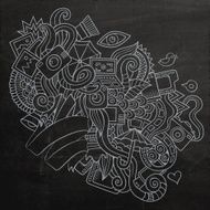 Photography doodles elements sketch background N3