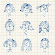 Vintage avatars doodles