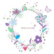 Floral abstract background vector greeting card