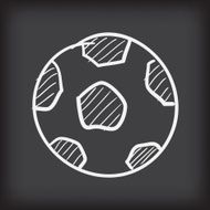 soccer ball free hand doodle vector illustration
