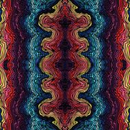 Colorful seamless waves hand-drawn pattern N11