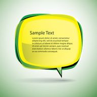 Big Glossy Speech Bubble Vector Background N2