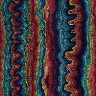 Colorful seamless waves hand-drawn pattern N12