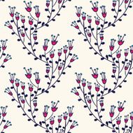 Seamless pattern with doodle flowers N11