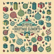 Hand Drawn Christmas elements N5