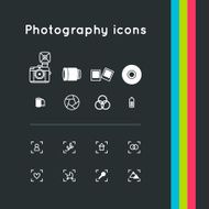 photography icons set