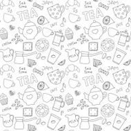 Seamless pattern with sweet tea