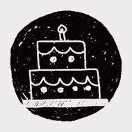 birthday cake doodle drawing N6