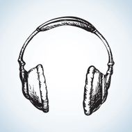 Headphones Vector drawing N2