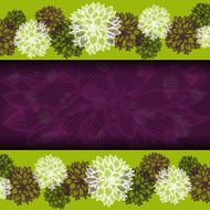 Floral borders with banner N2