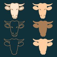 Butcher cow head labels