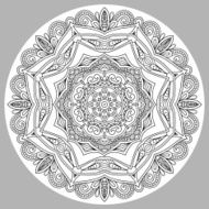 coloring book page for adults - zendala N35