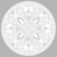 coloring book page for adults - zendala N38