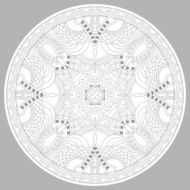 coloring book page for adults - zendala N39