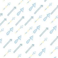 Hand-drawn various arrows on white background