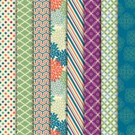 Vector Collection of Bright and Colorful Backgrounds in Masculine Colors
