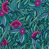 Seamless abstract flowers pattern