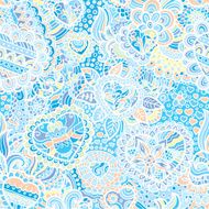 Vintage seamless doodle pattern