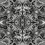 Black and white seamless texture Vector geometric pattern N30