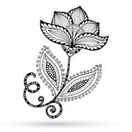 Henna Paisley Mehndi Doodles Abstract Floral Vector Illustration Design Element N4
