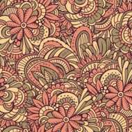 Vector seamless abstract flowers pattern N14