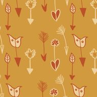 Arrows seamless pattern in warm colors