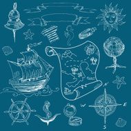Doodle Sea vintage elements