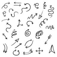 Hand drawn vector arrows set N6