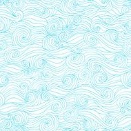 Seamless wave hand-drawn pattern N74