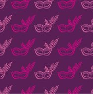 Carnival seamless pattern with mask