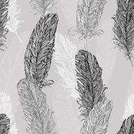 Seamless pattern with feathers N13
