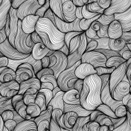 Seamless wave hand-drawn pattern N75