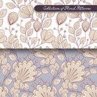 Seamless Floral Patterns (Vector)