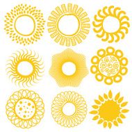 Set of Hand-drawn sun N4