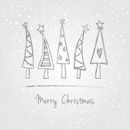 Christmas trees doodle