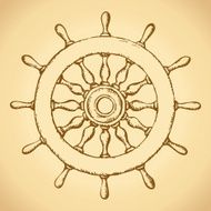 Steering wheel Vector drawing