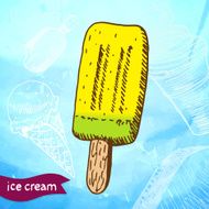 Doodle ice cream frozen dessert style sketch N7
