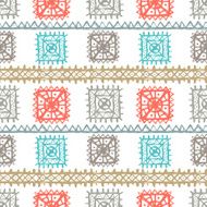 Tribal art ethnic seamless pattern N13