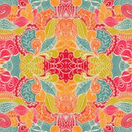 Vector seamless texture with abstract flowers Endless backgroun N9