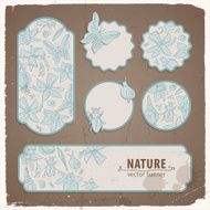Flowers banners set