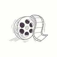 Sketched film reel desktop icon