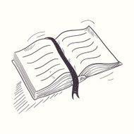 Sketched open book desktop icon