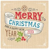 Hand Drawn Christmas Card N12
