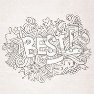 Best hand lettering and doodles elements background N6