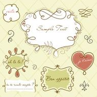Doodle frames in French style N9