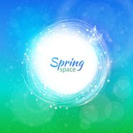 Vector color swirl ring for spring background