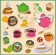 coffee and tea design elements N9