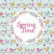 Cute Birds Card - Spring Time N2