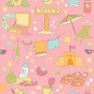 Seaside and Summer Background - Seamless Pattern N3